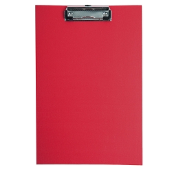 DESKA A5 PVC Z KLIPEM CZERWONA